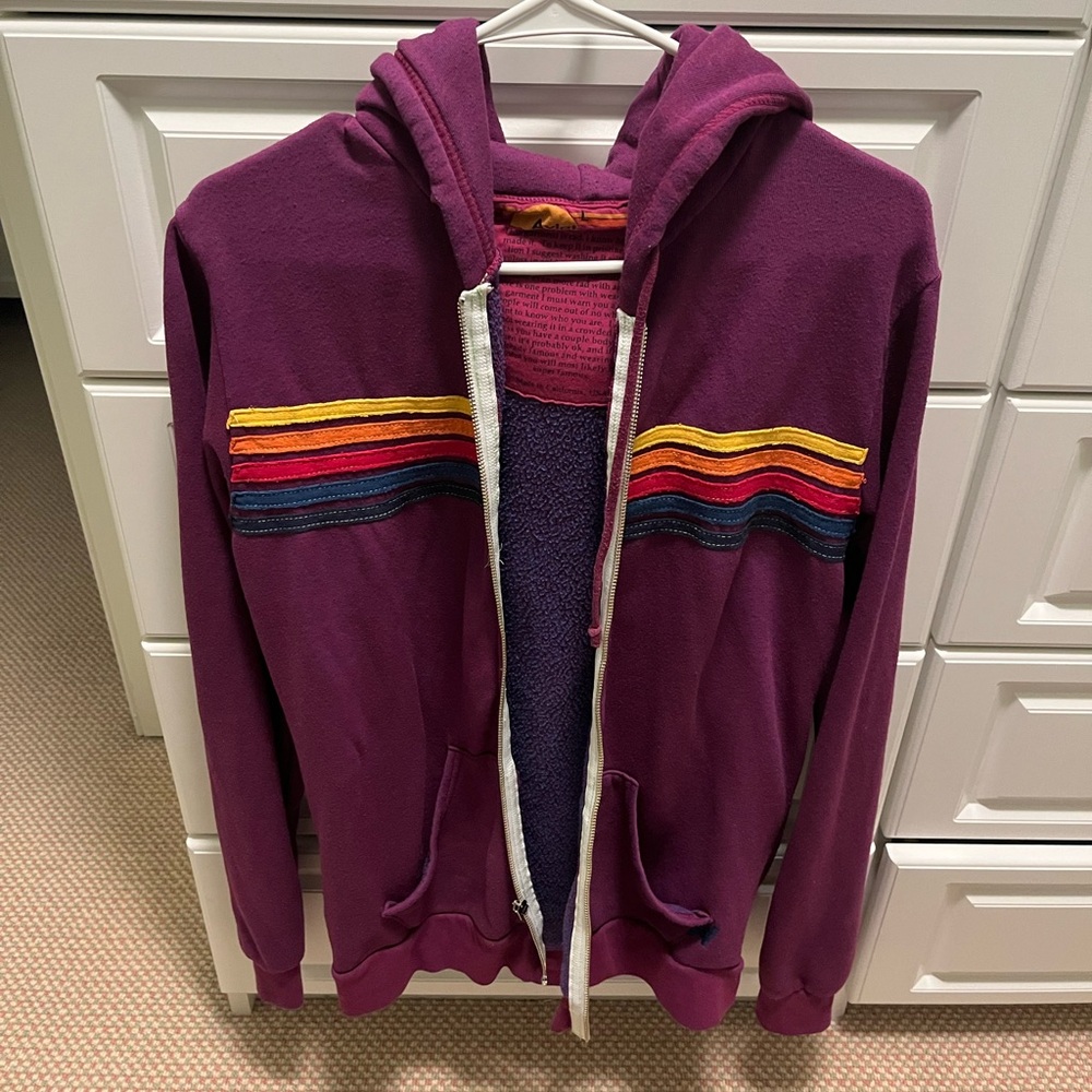 Aviator Nation Purple Zip up